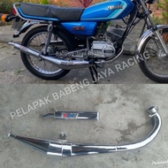 Exhaust yamaha rx king rx z rx 100 rx s yt 115 Side selencer ninja 2 Stroke crome