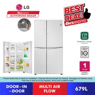 LG Inverter Side-by-Side Fridge / Refrigerators / Peti Sejuk with InstaView Door-in-Door®(679L) GC-M247UGUV