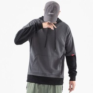 🇺🇸🇯🇵 Size: M-5XL 日韓系男裝工裝休閒假兩件連帽衛衣外套