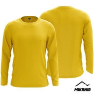 Yellow Microfiber Plain Jersey T-Shirt Long Sleeve | Jersi T-shirt Microfiber Kosong Kuning Lengan Panjang (UNISEX)