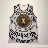 Triskelion Fratshirt Full Sublimation white Tau Gamma Phi Triskelion 53rd Anniversary WHITE LION Ful