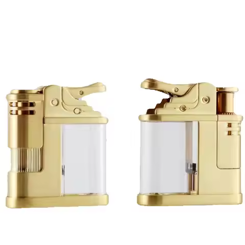 ZORRO Kerosenes Lighter Visual Fuel Tank One Press Ejection Windproof Lighter Vintage Trench Lighter