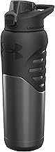 Under Armour Dominate Stainless Steel Water Bottle, 24oz, Silicon Body Grip, Vacuum Insulated, Carabiner Hook Carry, Protective Cap, Leak Proof, For Kids &amp; Adults, All Sports, Gym