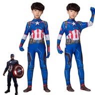 Captain America Suit /Superman Clothes for Boys /Captain America Cosplay Jumpsuit / Halowen Costume