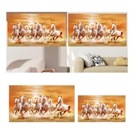 [xuqmvck] Seven Horses Picture 7 Running Horses Painting Wall  Furnishing Ornament Print Picture Pai