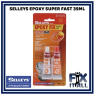 Selleys Epoxy Fix Super Fast 35ml A+B Repair Porcelain Wood Metal Marble Concrete Pottery Glue Araldite