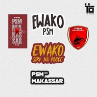 1 PACK CONTAINS 5 PCS - PSM MAKASSAR LOGO/PSM MAKASSAR/SUPPORTER Motorcycle Sticker