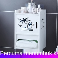 Tempat Kotak Tisu Bilik Mandi Kotak Tisu Tandas Tanpa Buat Lubang Tiub Kertas Gulung Tisu Tarik Kali