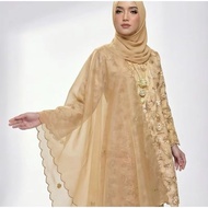Shawl Organza Sulam Klasik Selendang Bahu Veil Organza embroidered Malay Organza