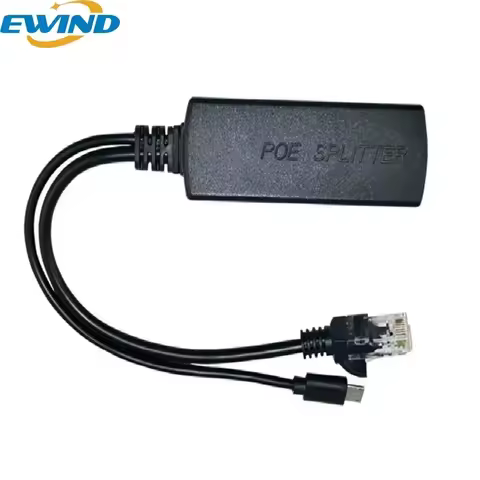 EWIND Gigabit POE Splitter 48V To 5V 12V Micro USB/Type-C/DC 10/100/1000Mbps Power Over Ethernet for