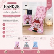 Labubu 2-in-1 Branded character bath towel, size 140x70cm, 100% real picture