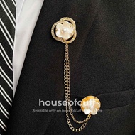 Houseofcuff lapel pin brooch brooch for suit CHAIN Gold JJ 003
