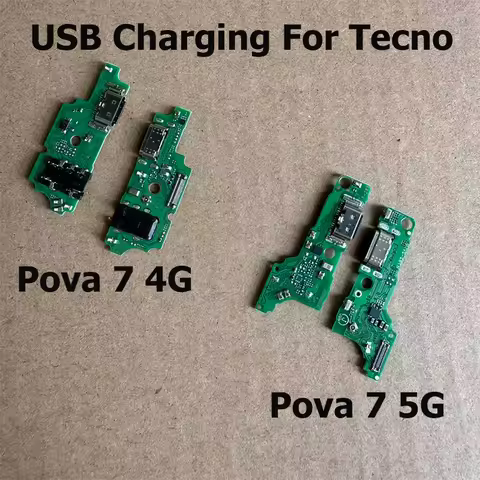 For Tecno Pova 7 4G 5G USB Charging Dock Board Jack Plug Charger Socket Port Connector Flex Cable LJ