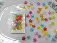 Manik Manik Mote Akrilik warna Motif ukuran 7 mm