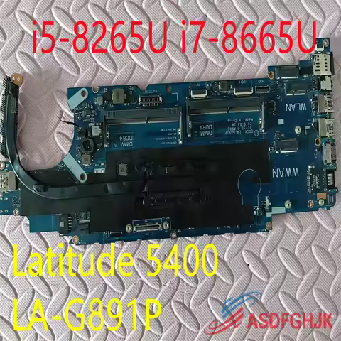 LA-G891P For DELL Latitude 5400 Notebook Mainboard I5-8265U I5-8365U i7-8665U 03WM4C 052T0R Laptop M