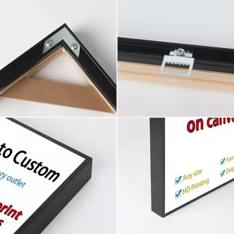 40x40CM 40x50CM 50x50CM DIY Metal Aluminum Frame Black Gold Canvas Oil Painting Diamond Painting Art