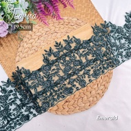 0.5 METER HOT DESIGN TRIMMING LACE JOANNA FULL BEADS BORDER LACE CANTIK DAN EXCLUSIVE I BRIDAL LACE 