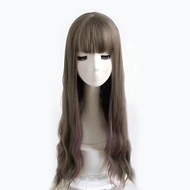 TSE hàng ngày tóc giả của phụ nữ lưới tóc dài màu đỏ Tóc Xoăn Dài Uốn Xoăn Ngô Lolita Lolita ngọt ng