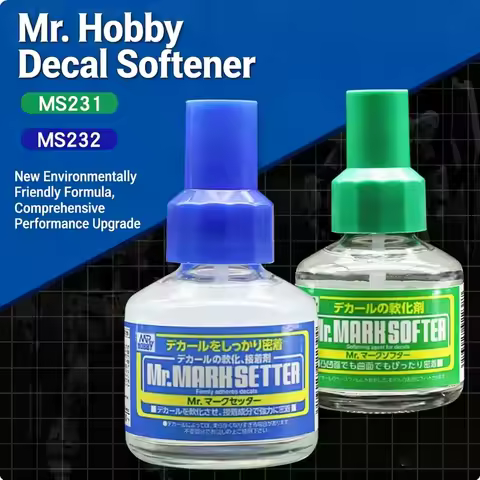 Mr.Hobby MS231 MS232 Decal Setter Softer Set 40ML Professional Model Kit Decal Solution for Gundam M