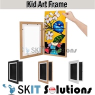 Kids Art Frames A3 A4 6" 8" Size Flip Frame Wooden Decorative Picture Drawing Portfolio Storage Box