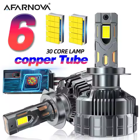 2200W H7 H4 H11 Led Car Headlight Bulbs Six Copper tubes 8000000LM 9980 CSP Canbus H1 H8 9005 HB3 90