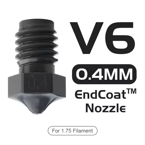 PHAETUS High Quality EndCoat Nozzle 500 °C 1.75MM for Printing PEI PEEK or Carbon Fiber Filament for
