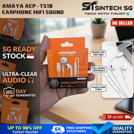 AMAYA AEP-TS18 Type-C Wired Earphones with Mic - Stereo Hi-Fi Sound [SG Stock]