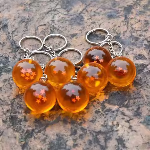 Japanese Anime Dragon Series 1-7 Stars Balls Stars Keychain Figures Toys Pendant Car Keyring party G