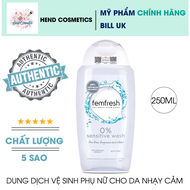 Dung Dịch Vệ Sinh Femfresh 0% Sensitive Wash (Màu Ghi)