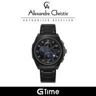 [Official Warranty] Alexandre Christie 6645MCBIPBABU Men's Black Dial Stainless Steel Strap Watch