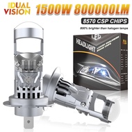 2Pcs Projector H7 H4 H11 H8 9005 HB3 9006 HB4 Lens LED Car Headlight Bulbs 800000LM 1500W Turbo Auto