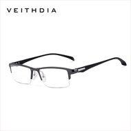 Aluminum Magnesium TR90 Half Frame Anti-blue Light Myopia Glasses Frame Mens Square TR Simple Busine