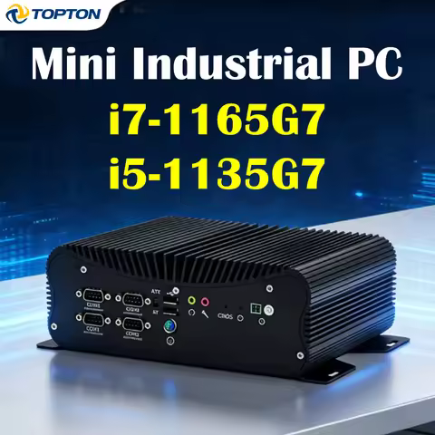 11th Gen Intel Industrial PC Fanless Mini Computer, i7-1165G7/i5-1135G7, 6*COM, Dual 2.5G i225-V LAN