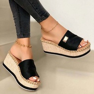 selipar perempuan selipar perempuan murah cantik Cross-Border Women's Large Size Summer Fashion Wedg