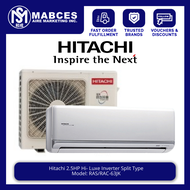 Hitachi 2.5HP Hi-Luxe Wall Mounted Split Type Full DC Inverter Aircon RAS/RAC-63JK