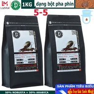 [Trợ giá] 1kg Cà Phê rang mộc nguyên chất DUC ANH COFFEE D55 (50% Robusta + 50% Arabica) -  pha phin