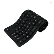 108 Keys USB Silicone Flexible Foldable Keyboard  Waterproof Dustproof USB Silent Keys For Laptop De