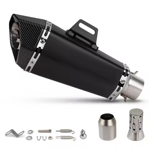 AK Exhaust Universal Motorcycle Escape Small Cone Hexagon Muffler Modify Racing Line with DB Killer