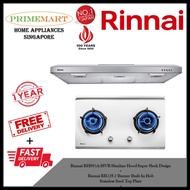 Rinnai RH-S95A-SSVR Slimline Hood + Rinnai RB-72S 2 Burner Built-in Hob *BUNDLE DEAL - FREE DELIVERY