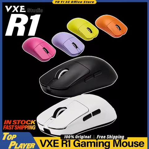 ORIGINAL VXE R1 Gaming Mouse R1 PRO MAX PAW3395 4K Polling Rate BT 2.4G Wireless 48G Ultralight for 