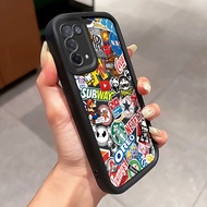 HP Phone Case For OPPO A74 A95 F19 F19s Case Business Trend Cover Softcase Non-greasy Silicone Phone