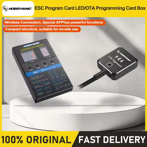HOBBYWING ESC Program Card LED/OTA Programming Card Box Bluetooth 3 in1 w/Voltmeter for Brushless ES