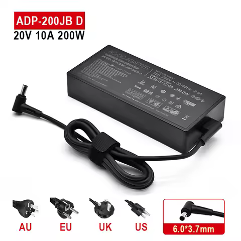 200W 20V 10A Laptop Charger Adapter ADP-200JB D For ASUS TUF DASH F15 FX516PR FA506QR ROG ZEPHYRUS G