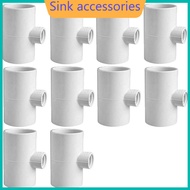 【YHDA】20/25/32mm White PVC Pipe Fittings Straight Elbow Tee Cross Connector Water Pipe Adapter 3 4 5