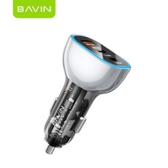 BAVIN PC978 68W 25W 18W PD Fast Charging USB-C Car Charger w/ 3 Fast Charge Ports QC 3.0 Supported &