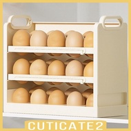 [Cuticate2] Fridge Egg Holder Reusable Multi Tier Egg Dispenser Egg Storage Box for Kitchen Countertop Shelf Drawer Refrigerator Door