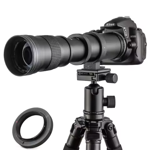 JINTU 420-800mm Manual Telephoto Zoom Lens F/8.3 for Canon SLR Cameras 4000D 1200D 80D 90D 60D 70D T