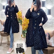 Long blazer Wanita long blazer outer blazer suede blazer premium imported blazer korean style blazer