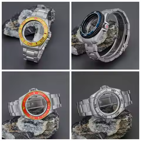 SKX007 Watch Case and Strap Fit NH34 NH35 NH36 7S 4R Movement Sapphire Glass SKX007 SRPD Watch Case