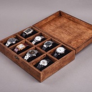 手工手錶眼鏡盒 男士木質首飾盒 刻字手錶收納